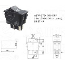 Превключвател ASW-17D светещ